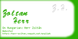 zoltan herr business card