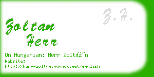 zoltan herr business card